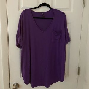 Short sleeved purple Allegrace 3x blouse💜